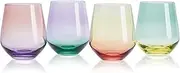 [Mikasa] Chroma Set of 4 Stemless Wine Glasses, 13 Ounce