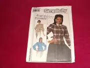 SIMPLICITY #8185 - LADIES FITTED MISS. COTTAGECORE BLOUSE PATTERN 6-10 FF