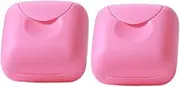 PACKOVE 2Pcs Portable Storage Box Reusable Tampon Holder Container Safe Easy to Clean Case for Care Supplies Dustproof Durable Design