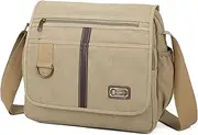 [Sunsomen] Canvas Messenger Bag Satchel Bag Crossbody Bag Shoulder Bag 14inch With Water Pocket