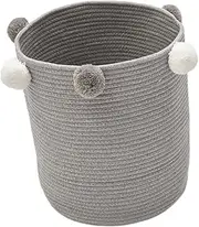 Alipis 1PC Plush Laundry Basket Storage Container Light Grey Sundries Organizer for Home for Bedroom Bathroom Nursery for Clothes