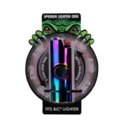 Fidget Spinner Metal Cigarette Lighter Case Fits BIC Lighters