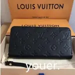 二手現貨 LV LOUIS VUITTON LV ZIPPY 壓花 拉鍊 長夾 M61864 M62121