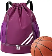 Cinch Bag - Waterproof Drawstring Backpack, Water Resistant Sackpack Gym Bag Sports Backpack | Adjustable Sports Gym Sack Swim Backpack, Multi Pockets Travel Daypack for Travel Training Sports