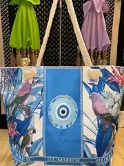 Zipper Bags Shoulder Bag Beach Style Bird Eye Tote Bags