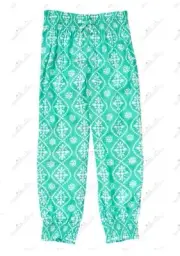 Gymboree Girls 8 Sparkle Safari Aqua Batik Print Rayon Pants NWT