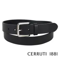 在飛比找momo購物網優惠-【Cerruti 1881】頂級義大利小牛皮皮帶(黑色 CE