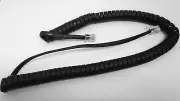 NEW 9 Foot Handset Curly Cord for Polycom VVX Series IP Phone Charcoal Black