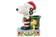 Peanuts by Jim Shore Santa Snoopy & Woodstock as Elf
