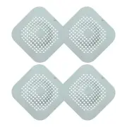 Hair Drain Catcher, 5.91inch Tub Drain Cover Suction Cup Convex, Light Blue 4Pcs