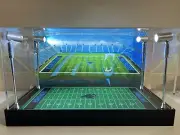 Carolina Panthers Premium 2 Mini Helmet display case w/ LED lights - NFL