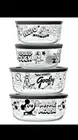 NEW Pyrex Disney Limited Edition 8 Pk Food Storage Glass 4 Containers 4 Lids Set