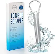 AILE Tongue Scraper, 100% Useful Surgical Stainless Steel Tongue Cleaner for Both Adults and Kids, Professional Reduce Bad Breath Metal Tongue Scrapers, Help Your Oral Hygiene"