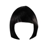Womens Short Straight Bob Sleek Hair With Bang Synthetic Cosplay Wig