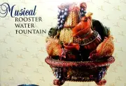 Classic Treasures Wind-Up Musical Rooster Water Fountain "Waltzing Matilda" NIB