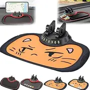Vrsgs Car Phone Mat, Vrsgs Car Phone Holder Mat, Guideline Phone Holder, Multifunction Cars Anti-Slip Mats, Universal Cars Mobile Phone Holders withTemporary Parking Number (A)