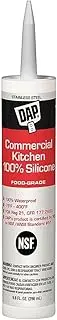 Dap 8660 Commercial Kitchen Silicone Sealant, 290ml, Cartridge, Stainless Steel, Paste
