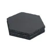 Argon Tableware Hexagon Slate Placemats - 30cm - Grey - Pack of 6