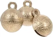 GRIRIW 3pcs Pet Bell Wind Chimes Vintage Jingle Bell Dog Bells Craft Bell Charms Doorbell Accessories Vintage Brass Bell Small Dog Collar Bells Doorbell Chimes Pet Decorative Bells Copper