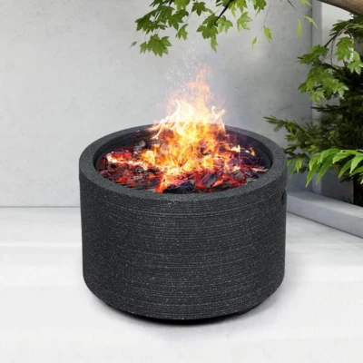 Outdoor Fire Pit – BBQ Bowl, Grill, Wood, Charcoal, Poker, Camping, Garden, DIY,