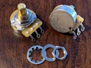 2 CTS 275k Premium 450 Series Potentiometers / SOLID Short Shaft / MATCHED SETS