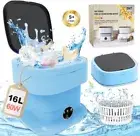 Mini Portable Washing Machine Small - 16L 60W Portable Mini Washing Blue