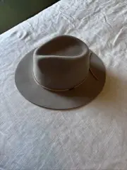 Brixton Wesley Fedora Relaxed Wool Felt Brim Leather Trim Unisex S Tan