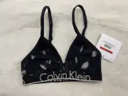 Calvin Klein Women's Bra Bralette Tie Dye Black Size XS Wireless Pullover