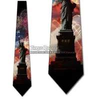 Statue of Liberty Ties Mens Patriotic Necktie USA Tie