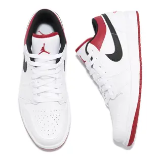 Nike 休閒鞋 Air Jordan 1 Low 白 黑紅 喬丹 1代 男鞋 AJ1 【ACS】 553558-118