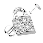 Piercing Ear Labret Padlock Cobblestone