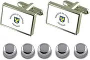 [Select Gifts] Shirt Dress Studs Campinas City Sao Paulo State Flag Cufflinks