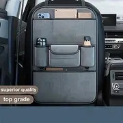 1pc Premium Car SeatBack Organizer Car Seat Back Protector Kick Mats Back Seat Protector And Cup Holder Holder Universal Travel Accessories