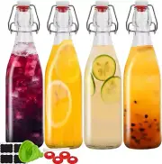 32oz Beer Bottle Swing Top Glass Kombucha Bottles with Stoppers for Brewing New