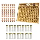 120pcs Plastic Bee Cell Cup Queen Rearing System Cultivating Box Beekeeping Tool