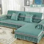 European style fabric sofa mat, universal anti slip sofa cover for all seasons