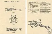 Star Wars SPEEDER BIKE US PATENT Lucas Art Print READY TO FRAME!!!!! ship