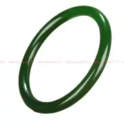 56mm-66mm Green 100% Natural JADE Jadeite Round Gemstone Beads Bangle Bracelet
