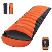 Down Sleeping Bag for Adults, 600 Fill Power for Cold Weather. Ultralight wit...