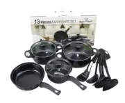 13Piece Set of Cookware Set Milk Pot Soup pot flat Small Frying Pan lid and shov