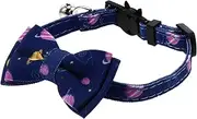Yardwe Pet Bell Collar for Cat Kitten Comfortable Cat Supplies Colorful Bow Tie Decor