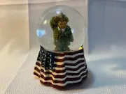Boyds Bear Billy Bearyproud Military Army Water Snow Globe Figurine 270528