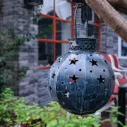 Solar Star Lanterns Solar Powered Decorative Hanging Lights for Indoor Outdoor Halloween Christmas Garden Patio Holiday Party (1 Pack)