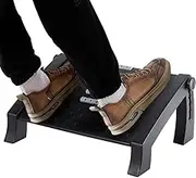 Foot Rest, Six Heights Adjustable Foot Rest for Under Desk at Work, Ergonomic Foot Stool for Under Office Desk, Under Desk Footrest with Foot Massage Roller, Office Leg Rest