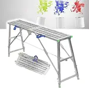 qwmvhfg， Work Platform Scaffold Tower Ladder Stool Bench for Home Improvement, Washing Vehicles, Maintenance Work(200cm)