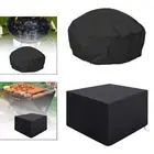 Fire Pit Cover Dust Cover Sun Protection Waterproof Oxford Cloth Outdoor