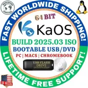 KAOS LINUX OS BUILD 2025.03 | 64BIT | USB, DVD | LIVE/FULL INSTALL | FAST SHIP