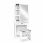 New Dressing Table Mirror Stool Mirror Jewellery Cabinet Makeup Storage Desk