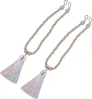 DONFAMDS 1 Pair Curtain Tiebacks with Decorative Tassel Pendant Retro Pastoral Style Braided Rope Holders for Window Draperies Practical and Artistic Curtain Accessories for Home Decor