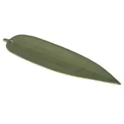 Aromatherapy Burner Holder Leaf Shaped Ceramic Burner For Home Use Relaxation 9.3X1.8X0.2in Green 1Pack 23.5*4.5*0.5cm